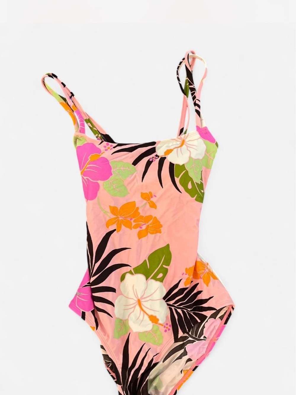 90’s Speedo Pink Tropical Floral One-Piece Swimsuit